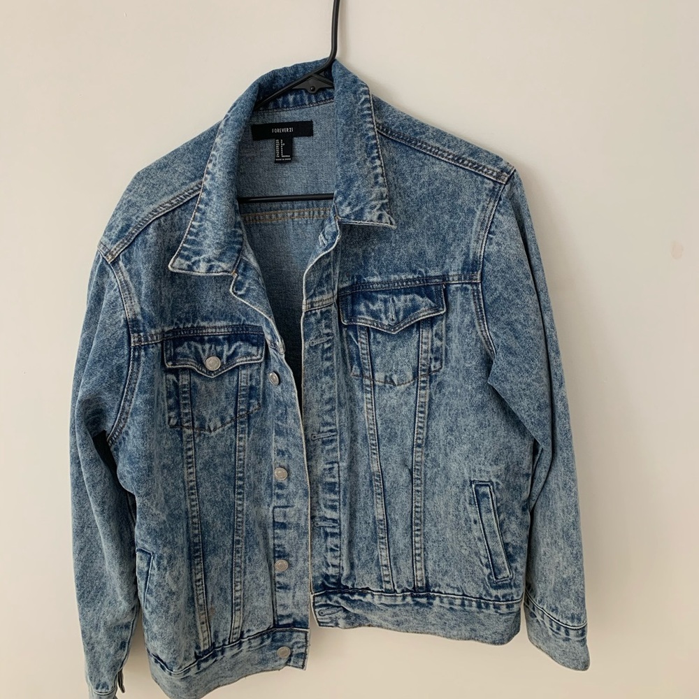 Acid wash jean jacket
